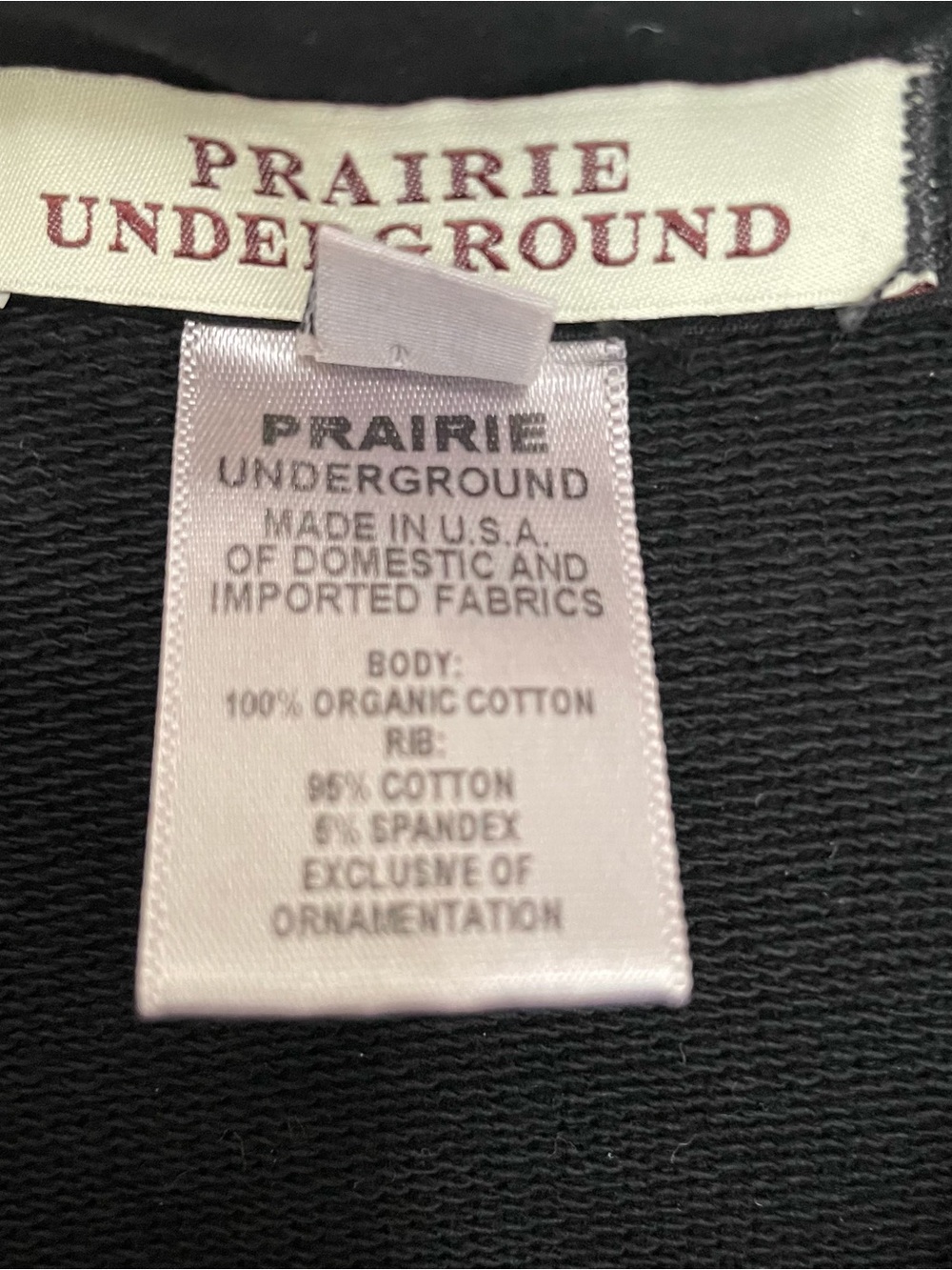 Prairie Underground Black Frayed-Collar Zip Jacket small - Picture 6 of 9